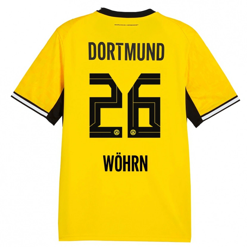 Danxen Niño Camiseta Yasu Wöhrn #26 Amarillo Negro Blanco 1ª Equipación 2026/27 La Camisa