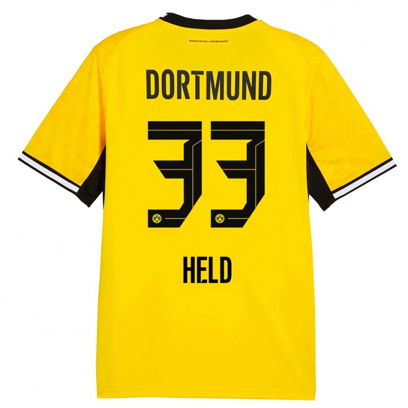 Danxen Niño Camiseta Aaron Held #33 Amarillo Negro Blanco 1ª Equipación 2026/27 La Camisa