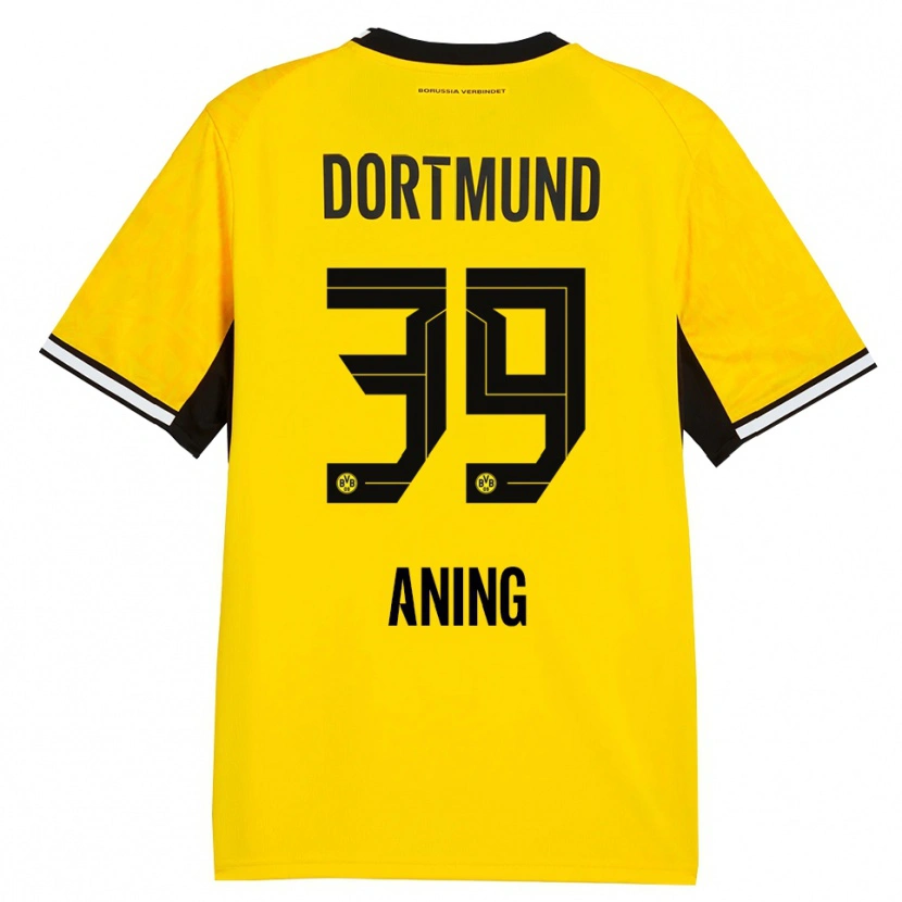 Danxen Niño Camiseta Prince Aning #39 Amarillo Negro Blanco 1ª Equipación 2026/27 La Camisa