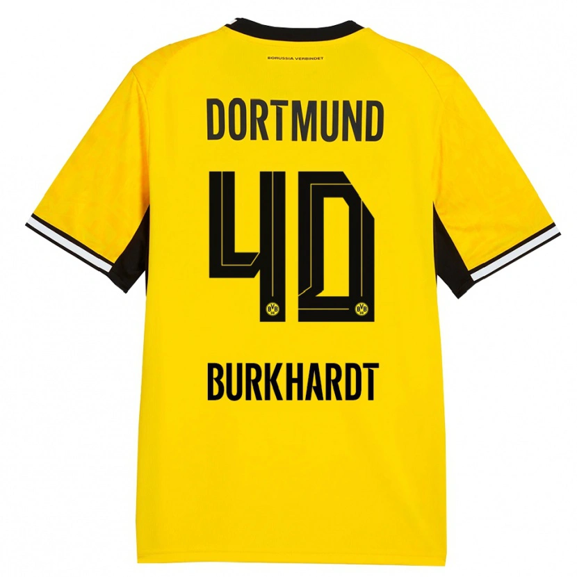 Danxen Niño Camiseta Till Burkhardt #40 Amarillo Negro Blanco 1ª Equipación 2026/27 La Camisa