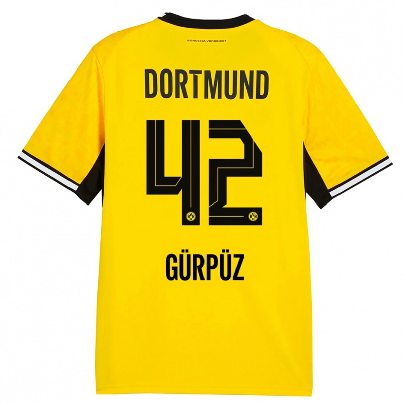 Danxen Niño Camiseta Goktan Gurpuz #42 Amarillo Negro Blanco 1ª Equipación 2026/27 La Camisa