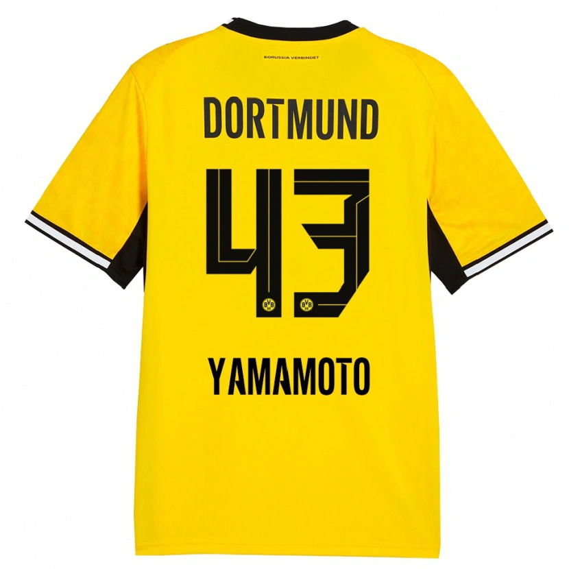 Danxen Niño Camiseta Takato Yamamoto #43 Amarillo Negro Blanco 1ª Equipación 2026/27 La Camisa