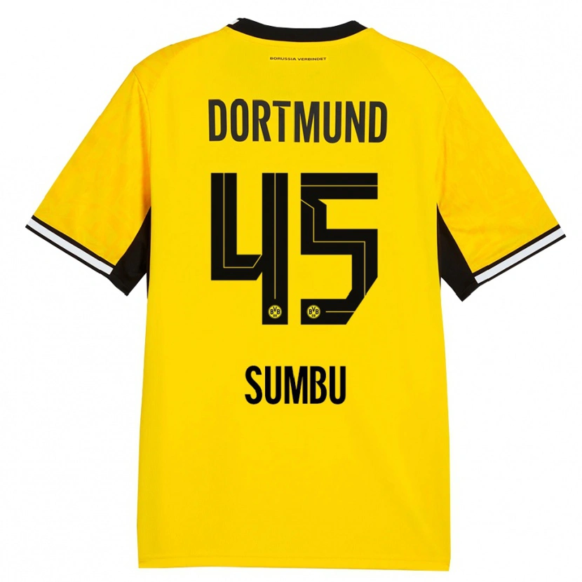 Danxen Niño Camiseta Daniel Sumbu #45 Amarillo Negro Blanco 1ª Equipación 2026/27 La Camisa