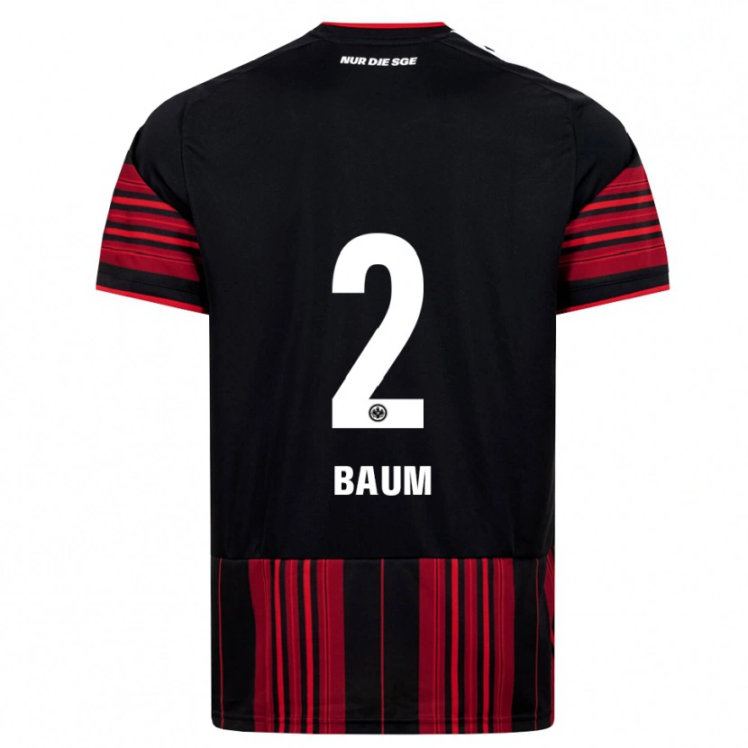 Danxen Niño Camiseta Elias Baum #2 Negro Rojo Blanco 1ª Equipación 2026/27 La Camisa