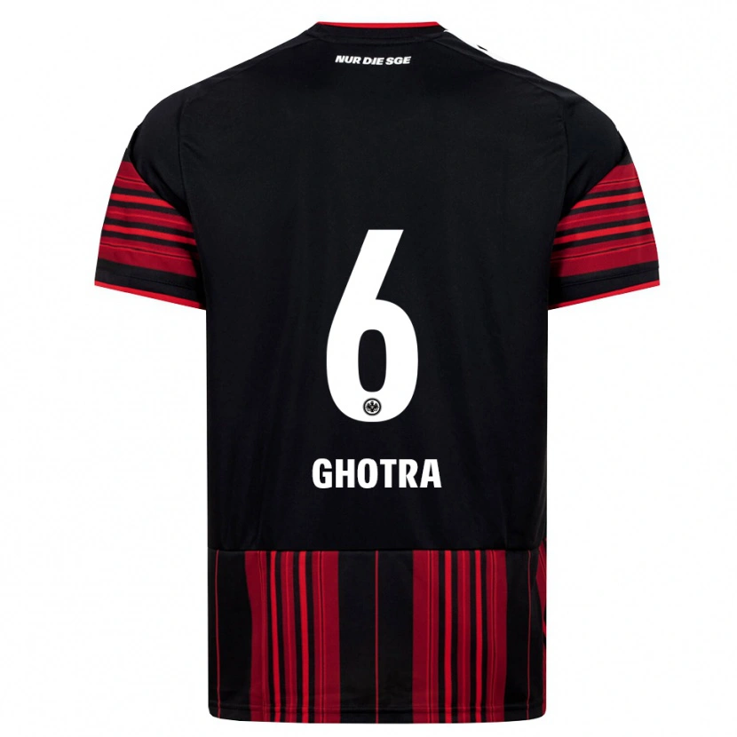 Danxen Niño Camiseta Harpreet Ghotra #6 Negro Rojo Blanco 1ª Equipación 2026/27 La Camisa