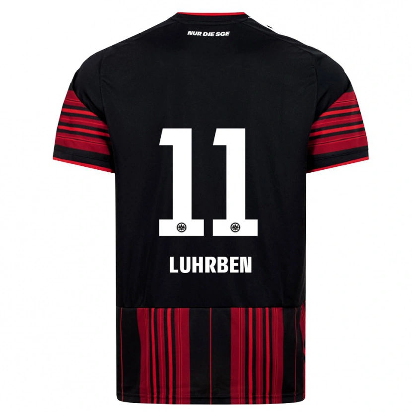 Danxen Niño Camiseta Nina Lührßen #11 Negro Rojo Blanco 1ª Equipación 2026/27 La Camisa