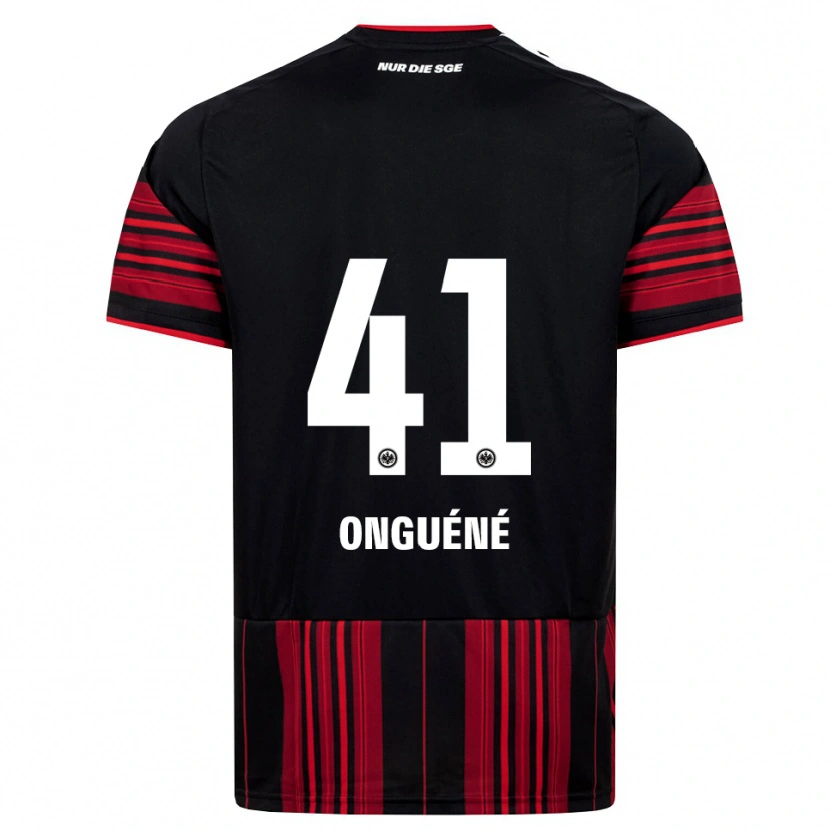 Danxen Niño Camiseta Jérôme Onguéné #41 Negro Rojo Blanco 1ª Equipación 2026/27 La Camisa
