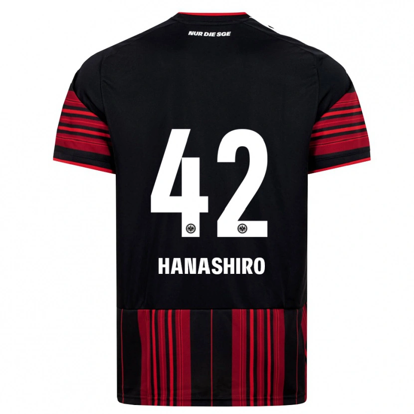 Danxen Niño Camiseta Rinto Hanashiro #42 Negro Rojo Blanco 1ª Equipación 2026/27 La Camisa