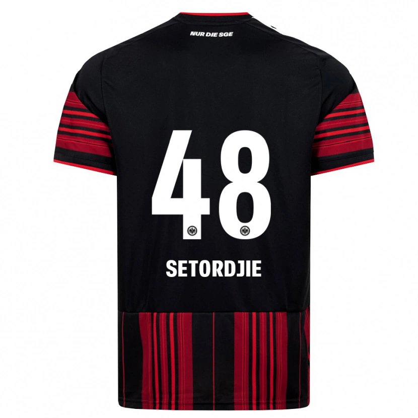 Danxen Niño Camiseta Lawrence Setordjie #48 Negro Rojo Blanco 1ª Equipación 2026/27 La Camisa