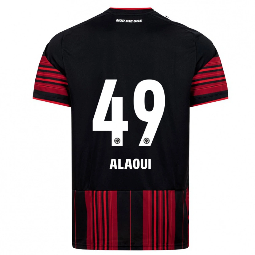 Danxen Niño Camiseta Anas Alaoui #49 Negro Rojo Blanco 1ª Equipación 2026/27 La Camisa