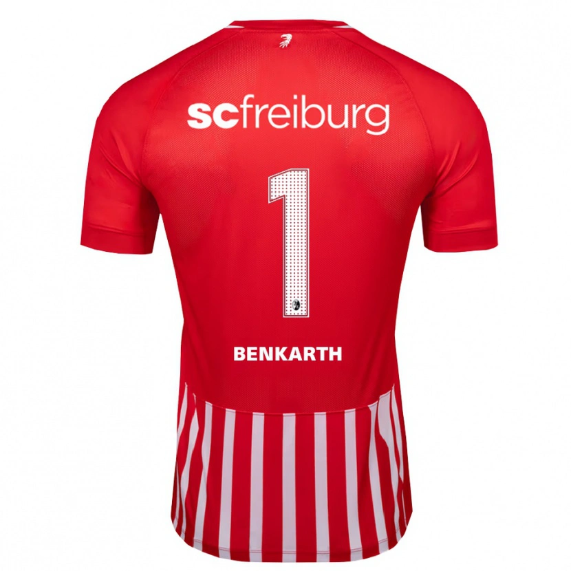Danxen Niño Camiseta Laura Benkarth #1 Rojo Blanco Negro 1ª Equipación 2026/27 La Camisa