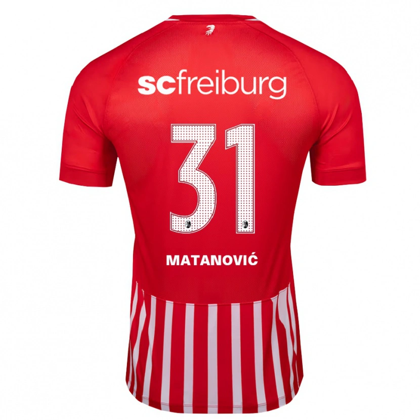 Danxen Niño Camiseta Igor Matanovic #31 Rojo Blanco Negro 1ª Equipación 2026/27 La Camisa