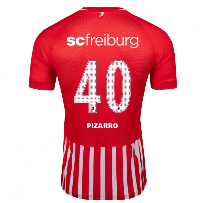 Danxen Niño Camiseta Théodore Pizarro #40 Rojo Blanco Negro 1ª Equipación 2026/27 La Camisa