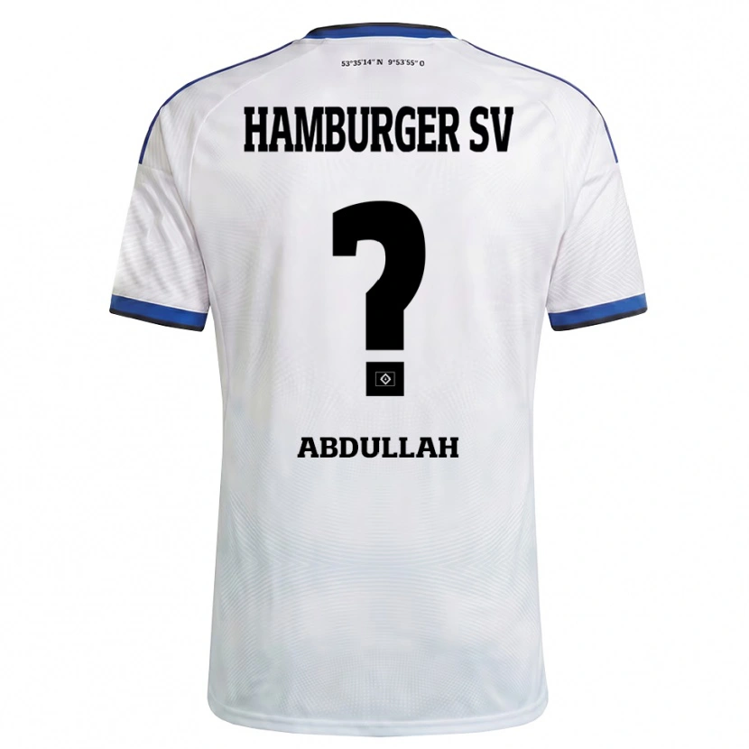 Danxen Niño Camiseta Majeed Salo Abdullah #0 Blanco Negro Azul 1ª Equipación 2026/27 La Camisa