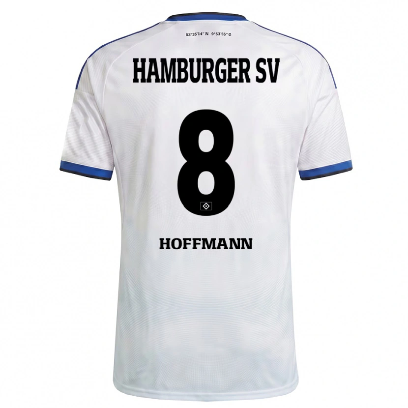 Danxen Niño Camiseta Nick Hoffmann #8 Blanco Negro Azul 1ª Equipación 2026/27 La Camisa