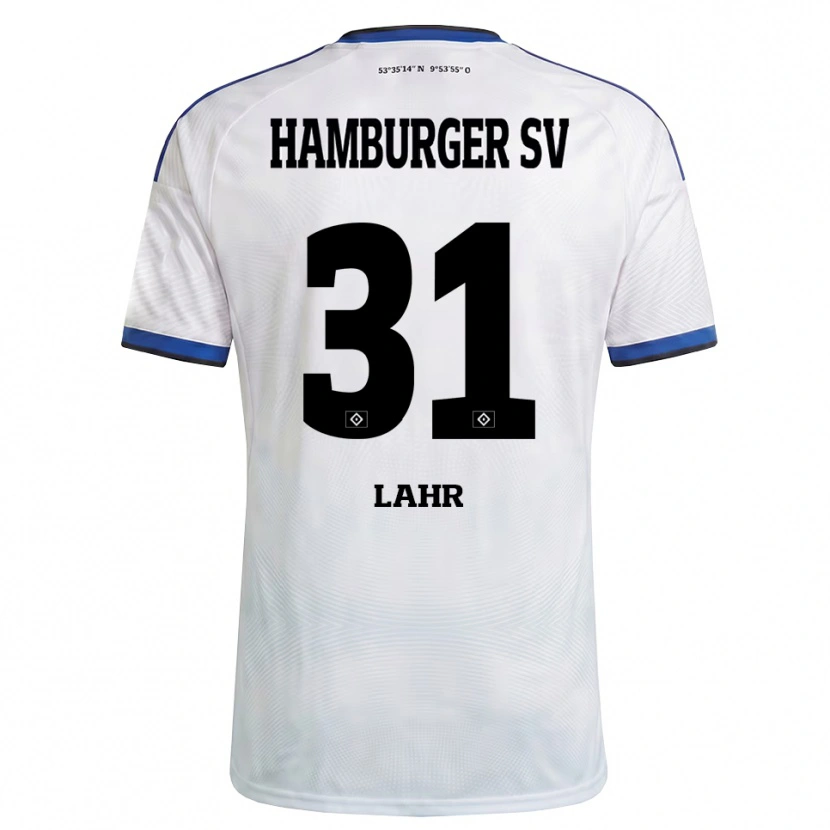 Danxen Niño Camiseta Jobina Lahr #31 Blanco Negro Azul 1ª Equipación 2026/27 La Camisa