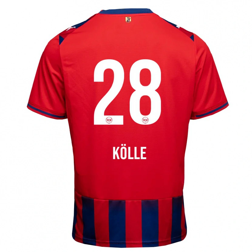 Danxen Niño Camiseta Adam Kölle #28 Azul Real Blanco Rojo 1ª Equipación 2026/27 La Camisa