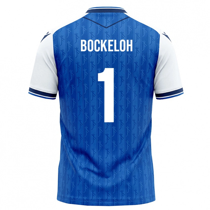 Danxen Niño Camiseta Leonhard Bockeloh #1 Azul Real Blanco 1ª Equipación 2026/27 La Camisa
