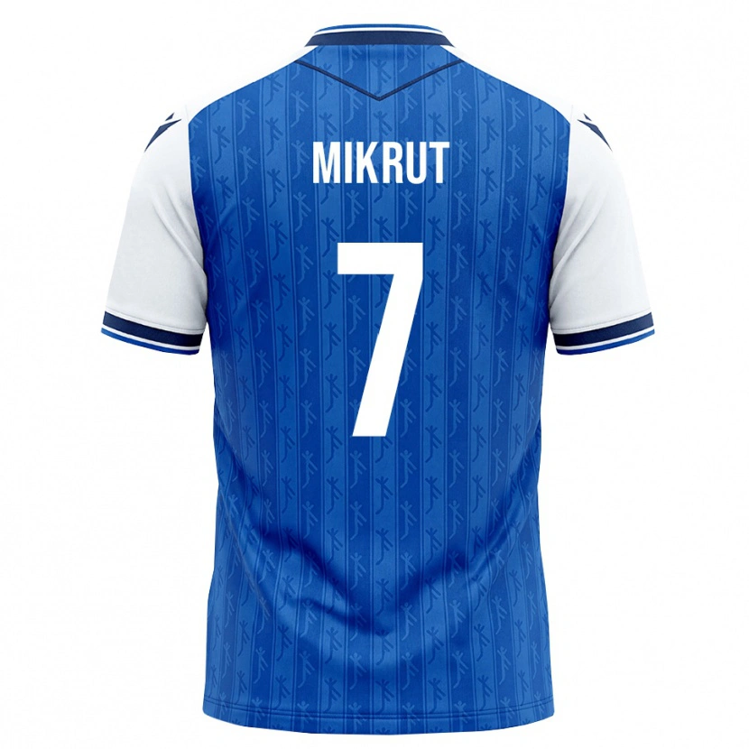 Danxen Niño Camiseta Noah Mikrut #7 Azul Real Blanco 1ª Equipación 2026/27 La Camisa