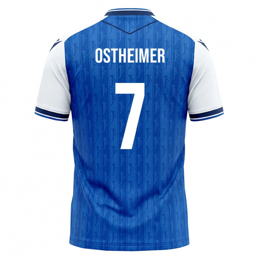 Danxen Niño Camiseta Nevio Ostheimer #7 Azul Real Blanco 1ª Equipación 2026/27 La Camisa