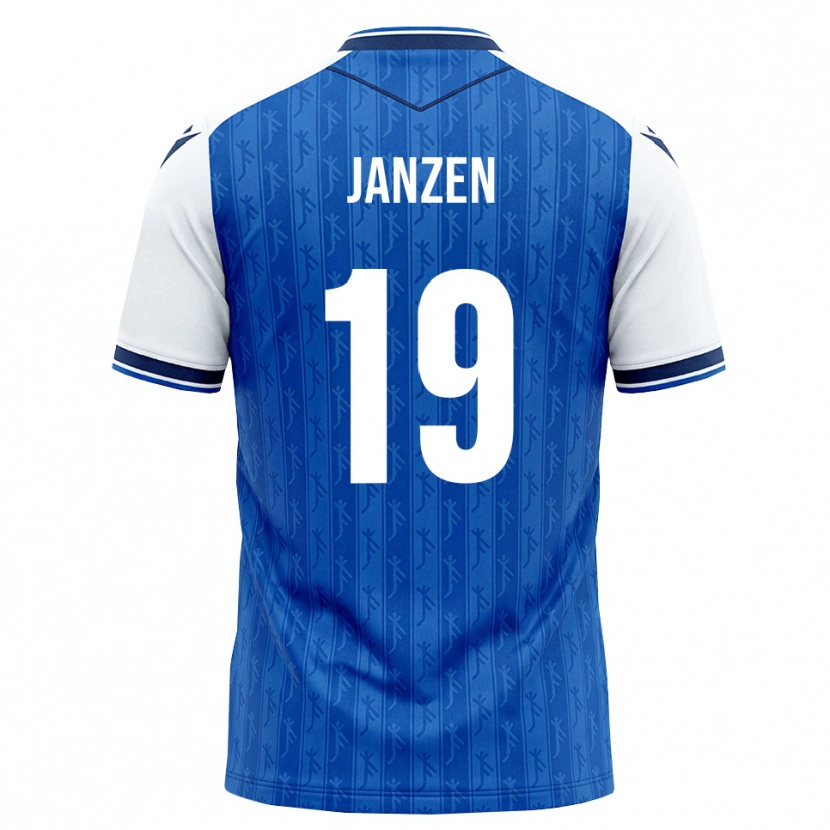Danxen Niño Camiseta Mathilde Janzen #19 Azul Real Blanco 1ª Equipación 2026/27 La Camisa