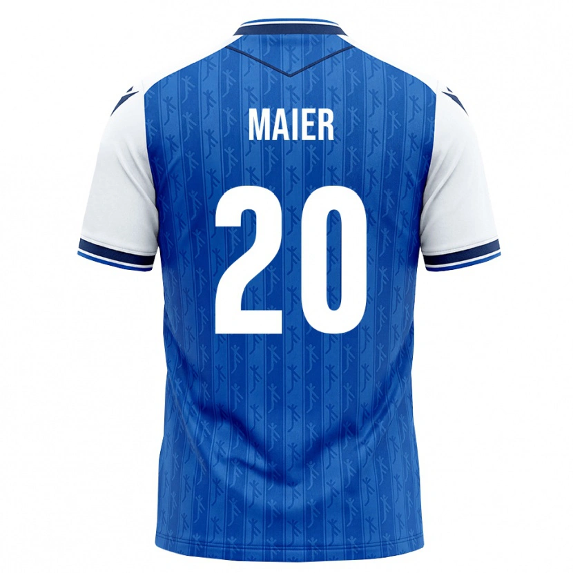 Danxen Niño Camiseta Leonie Maier #20 Azul Real Blanco 1ª Equipación 2026/27 La Camisa