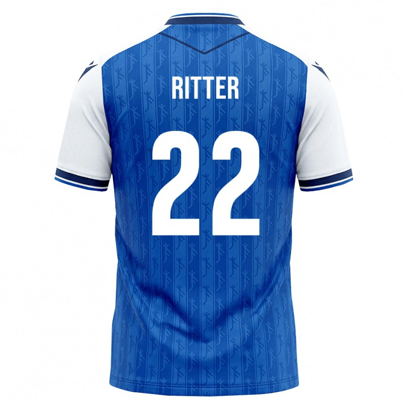 Danxen Niño Camiseta Sara Ritter #22 Azul Real Blanco 1ª Equipación 2026/27 La Camisa