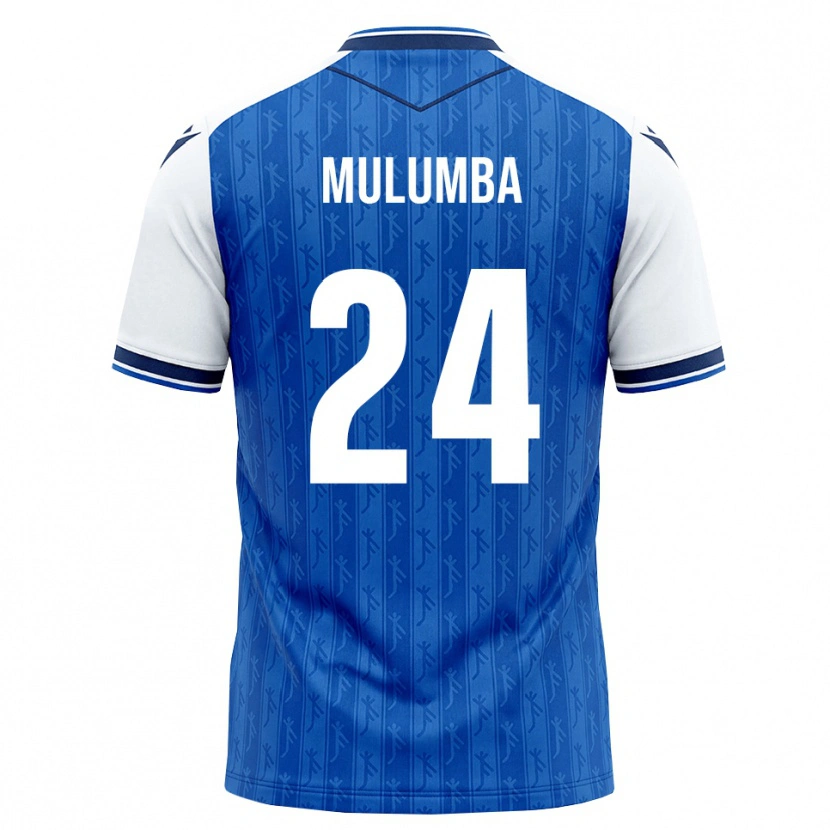 Danxen Niño Camiseta David Mulumba #24 Azul Real Blanco 1ª Equipación 2026/27 La Camisa