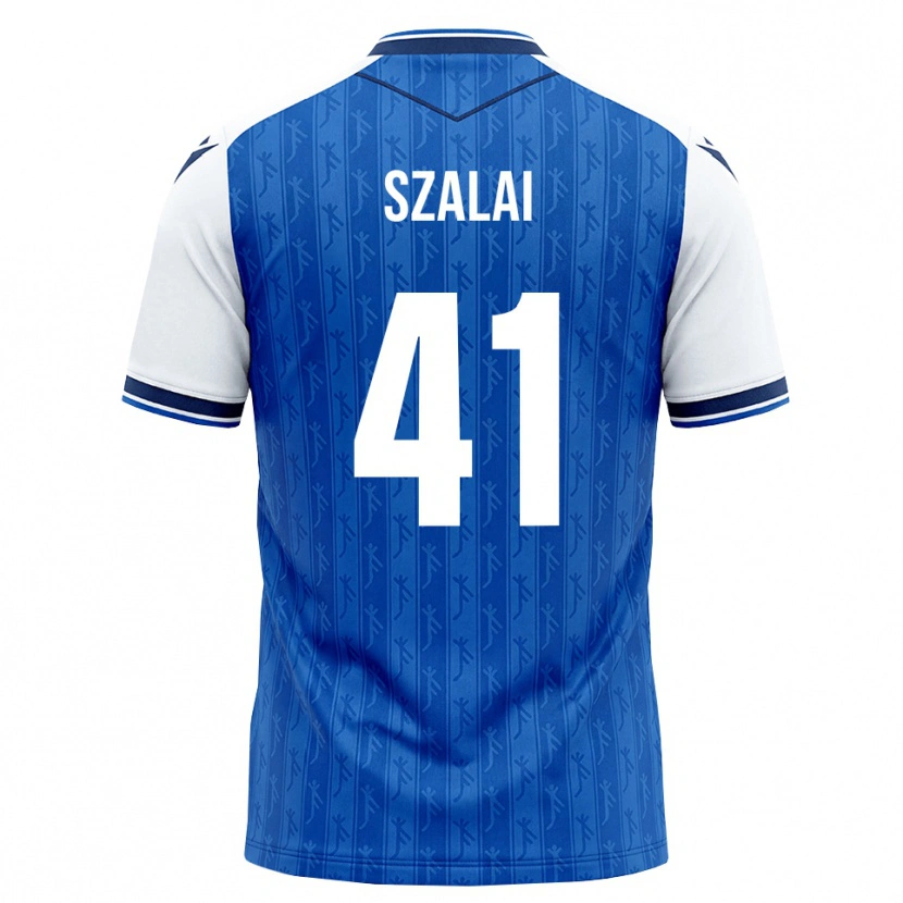 Danxen Niño Camiseta Attila Szalai #41 Azul Real Blanco 1ª Equipación 2026/27 La Camisa