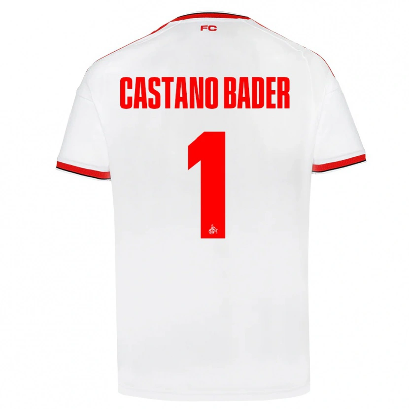 Danxen Niño Camiseta Simeon Castano Bader #1 Blanco Rojo Negro 1ª Equipación 2026/27 La Camisa
