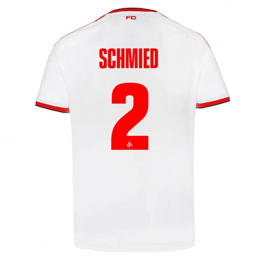 Danxen Niño Camiseta Joël Schmied #2 Blanco Rojo Negro 1ª Equipación 2026/27 La Camisa