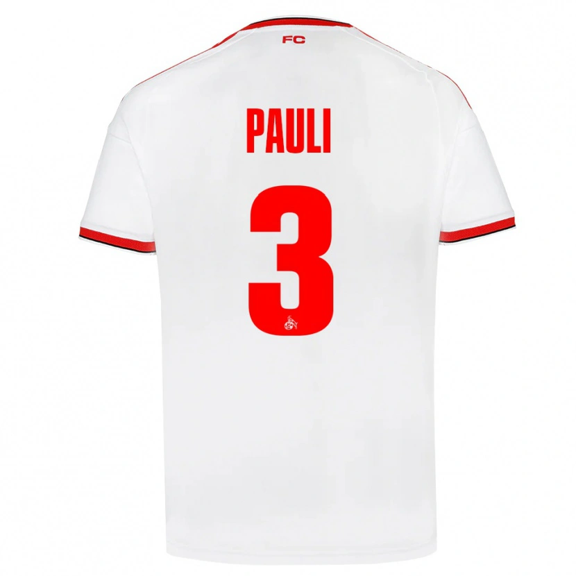 Danxen Niño Camiseta Julian Pauli #3 Blanco Rojo Negro 1ª Equipación 2026/27 La Camisa