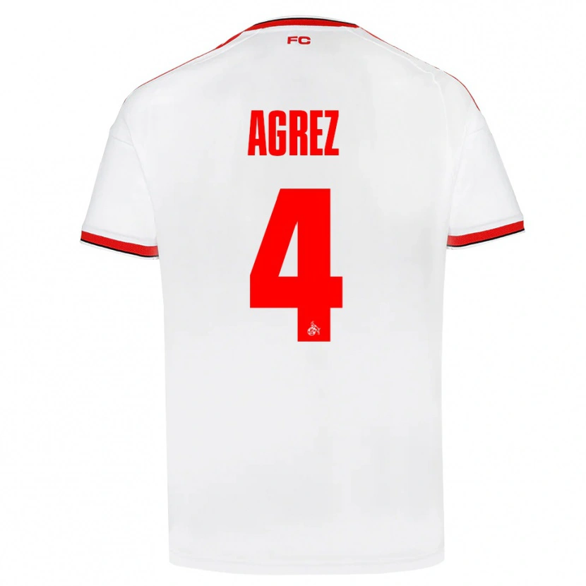 Danxen Niño Camiseta Sara Agrež #4 Blanco Rojo Negro 1ª Equipación 2026/27 La Camisa