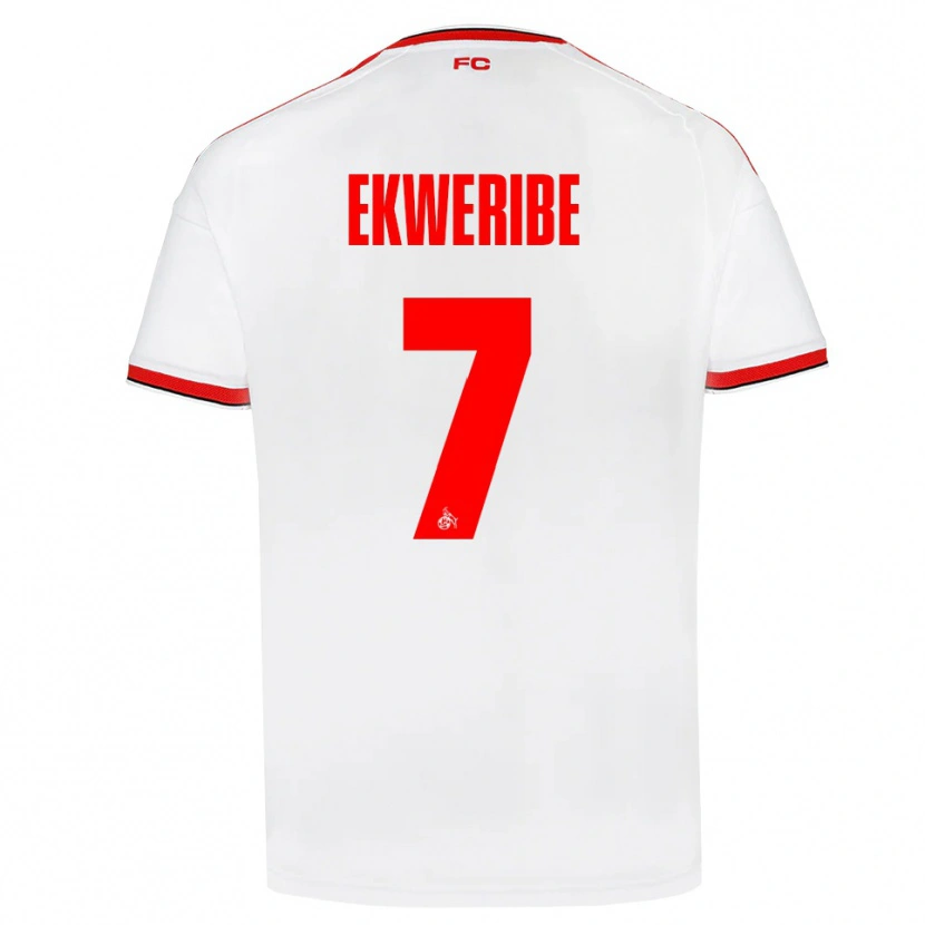 Danxen Niño Camiseta Kevin Ekweribe #7 Blanco Rojo Negro 1ª Equipación 2026/27 La Camisa
