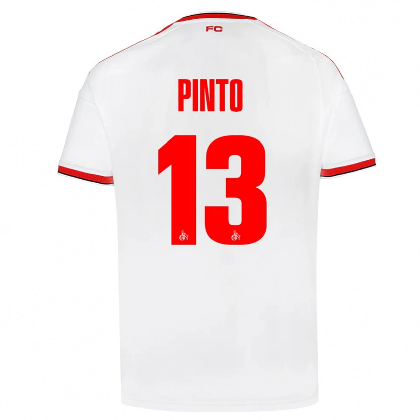 Danxen Niño Camiseta João Pinto #13 Blanco Rojo Negro 1ª Equipación 2026/27 La Camisa