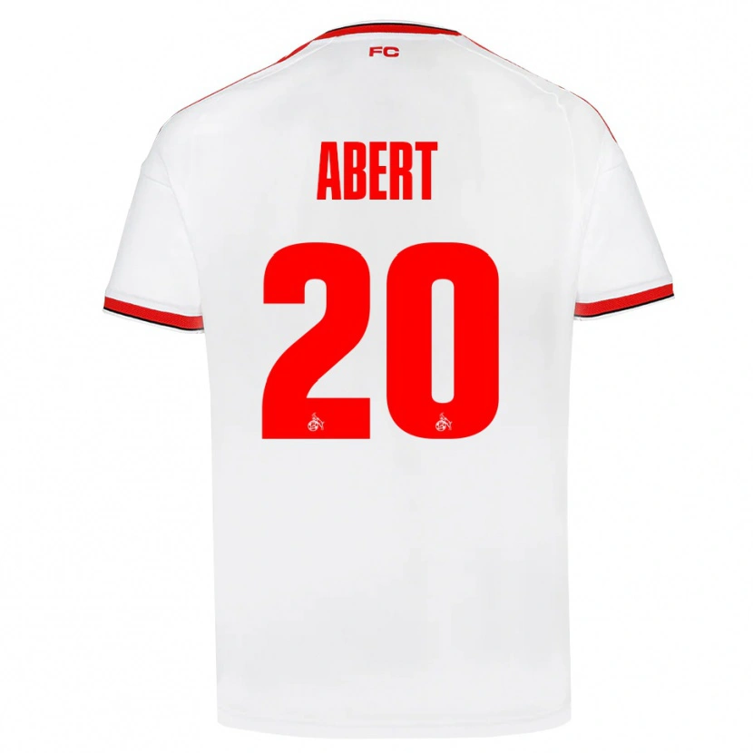 Danxen Niño Camiseta Niklas Abert #20 Blanco Rojo Negro 1ª Equipación 2026/27 La Camisa