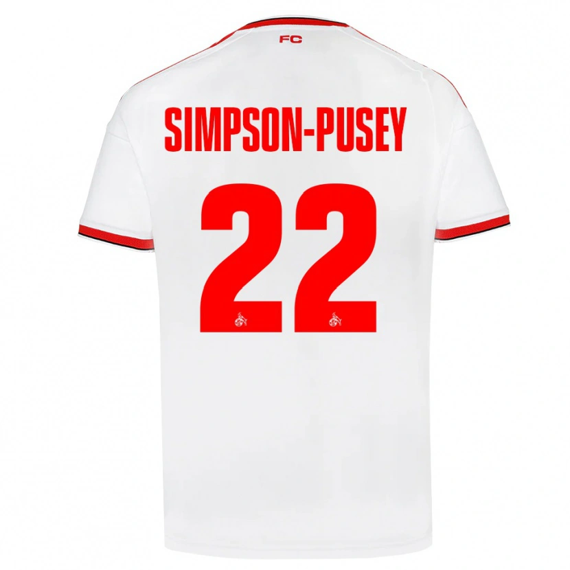 Danxen Niño Camiseta Jahmai Simpson-Pusey #22 Blanco Rojo Negro 1ª Equipación 2026/27 La Camisa