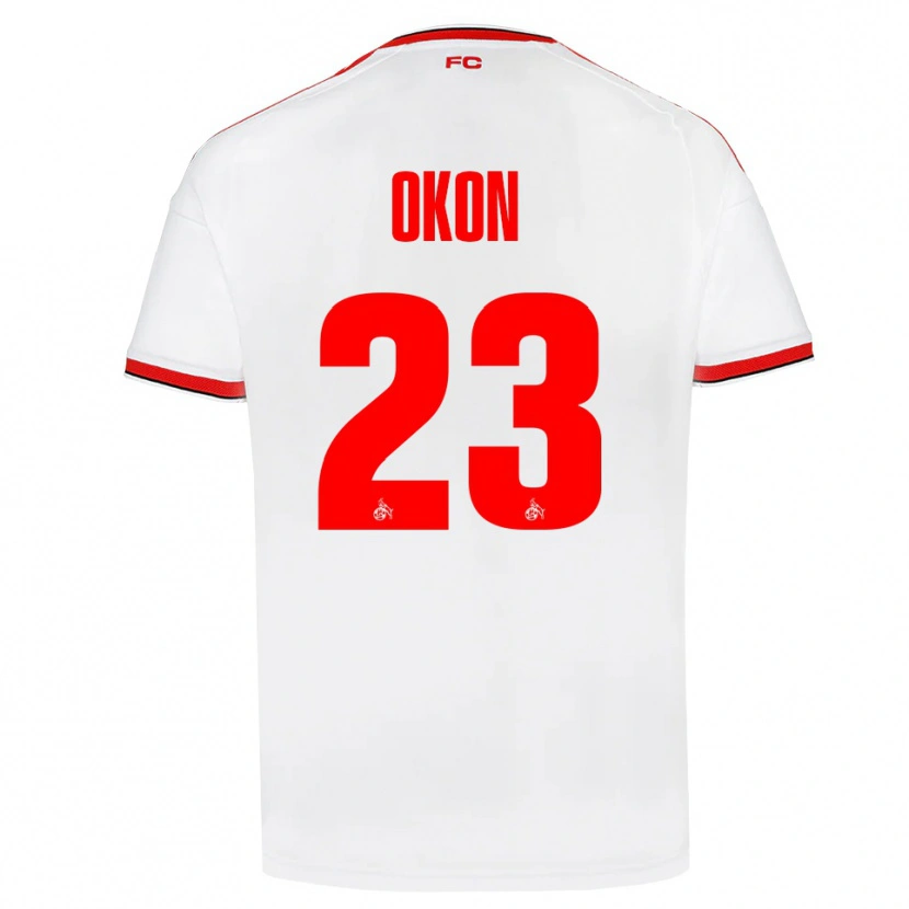Danxen Niño Camiseta Paul Okon-Engstler #23 Blanco Rojo Negro 1ª Equipación 2026/27 La Camisa