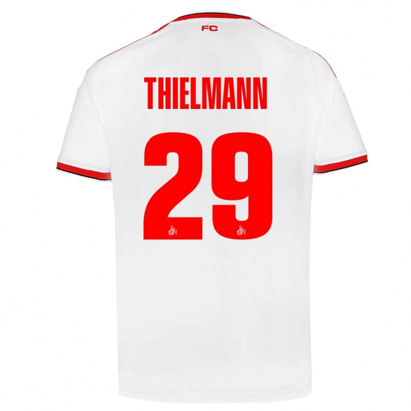 Danxen Niño Camiseta Jan Thielmann #29 Blanco Rojo Negro 1ª Equipación 2026/27 La Camisa