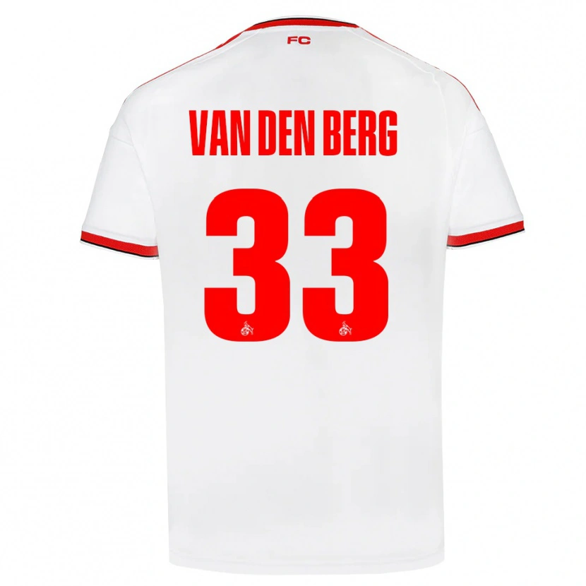 Danxen Niño Camiseta Rav Van Den Berg #33 Blanco Rojo Negro 1ª Equipación 2026/27 La Camisa