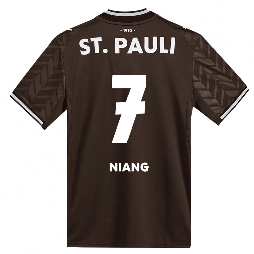 Danxen Niño Camiseta Youssoupha Niang #7 Café Blanco 1ª Equipación 2026/27 La Camisa