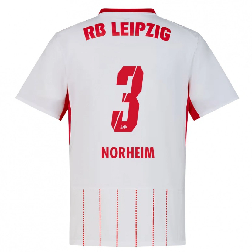 Danxen Niño Camiseta Andrea Norheim #3 Rojo Blanco Amarillo 1ª Equipación 2026/27 La Camisa