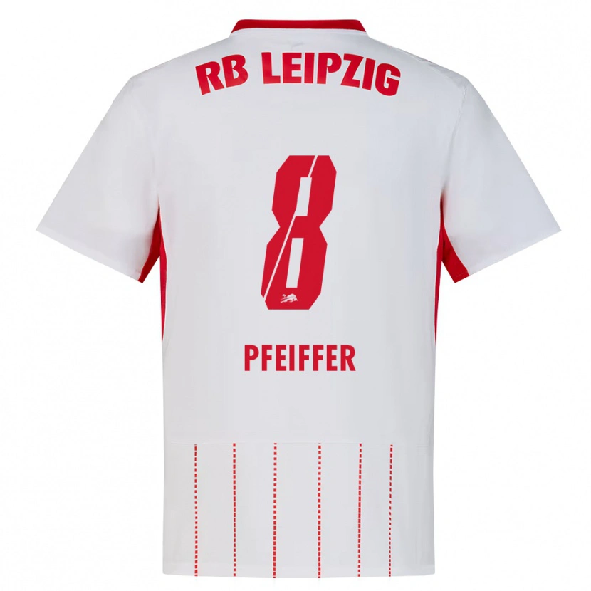 Danxen Niño Camiseta Jannik Pfeiffer #8 Rojo Blanco Amarillo 1ª Equipación 2026/27 La Camisa