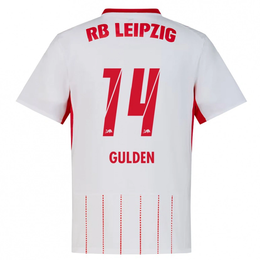 Danxen Niño Camiseta Erik Gulden #14 Rojo Blanco Amarillo 1ª Equipación 2026/27 La Camisa