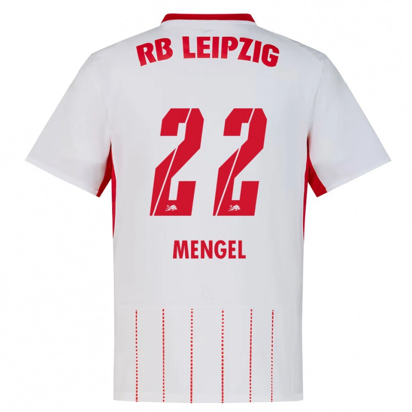 Danxen Niño Camiseta Luca Mengel #22 Rojo Blanco Amarillo 1ª Equipación 2026/27 La Camisa