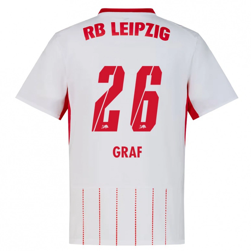 Danxen Niño Camiseta Luca Maria Graf #26 Rojo Blanco Amarillo 1ª Equipación 2026/27 La Camisa