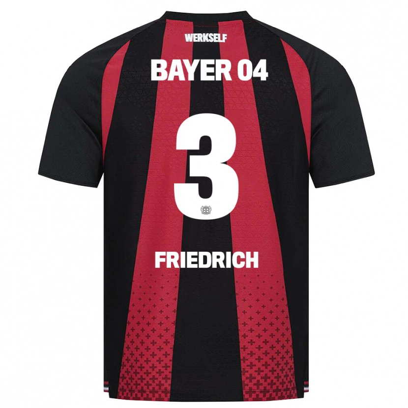Danxen Niño Camiseta Melissa Friedrich #3 Negro Blanco Rojo 1ª Equipación 2026/27 La Camisa