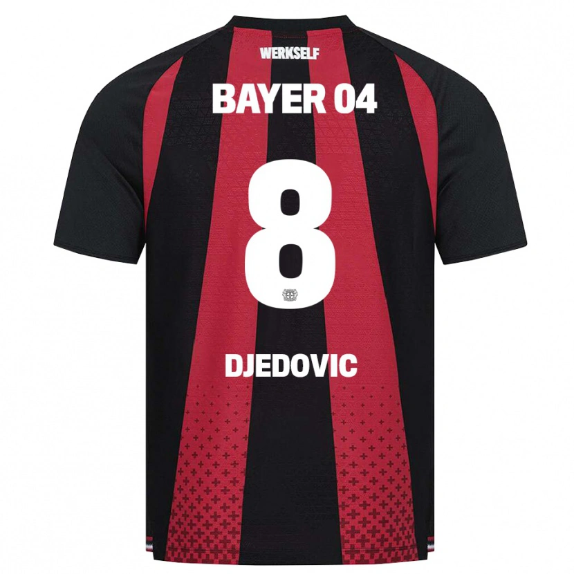 Danxen Niño Camiseta Melis Djedovic #8 Negro Blanco Rojo 1ª Equipación 2026/27 La Camisa