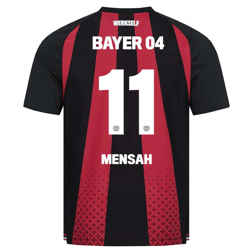 Danxen Niño Camiseta Jeremiah Mensah #11 Negro Blanco Rojo 1ª Equipación 2026/27 La Camisa