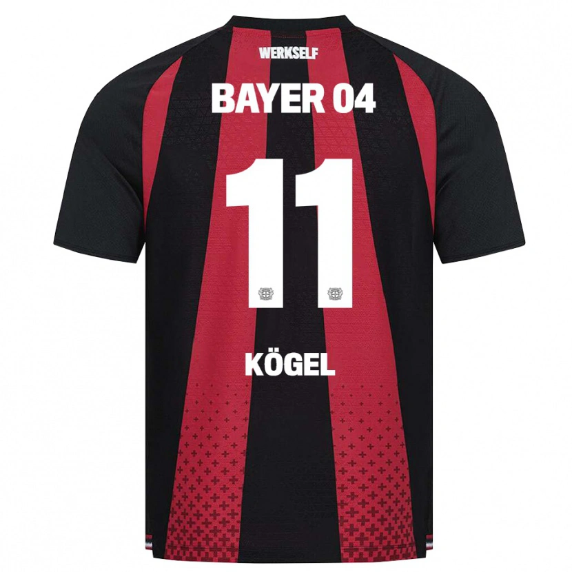 Danxen Niño Camiseta Kristin Kögel #11 Negro Blanco Rojo 1ª Equipación 2026/27 La Camisa